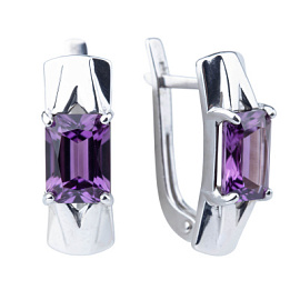 Серьги 2-1208 ам серебро