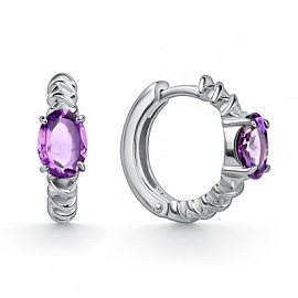 Серьги конго 02-5516.00АМ-00 серебро