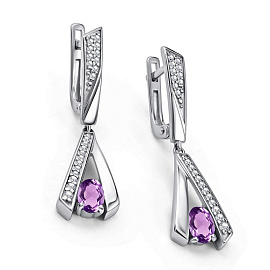 Серьги подвесные 02-4723.00АМ-00 серебро_0