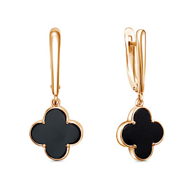 Серьги подвесные 122756 золото Ван Клиф